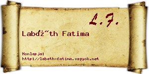 Labáth Fatima névjegykártya
